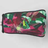 Lila Clematis Floral Golf Headcover (Vorderseite)