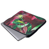 Lila Clematis Floral Laptopschutzhülle (Vorne Knopf)