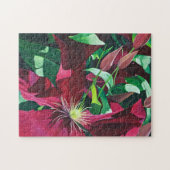 Lila Clematis Floral Puzzle (Horizontal)