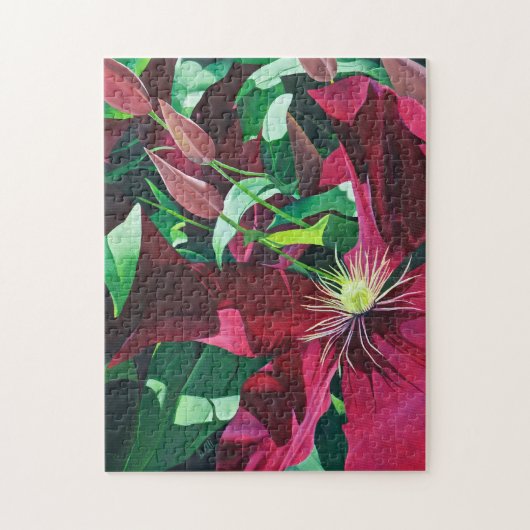 Lila Clematis Floral Puzzle (Vertikal)