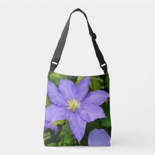 Lila Clematis Floral Tragetaschen Mit Langen Trägern