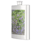 Lila Clematis-Gartenflasche Flachmann (Links)