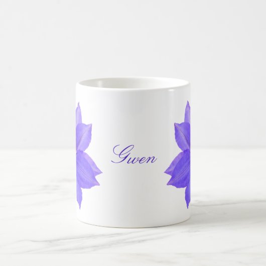Lila Clematis Kaffeecup-Tasse Kaffeetasse (Mittel)