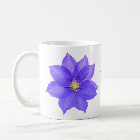 Lila Clematis Kaffeetasse Becher (Links)
