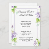 Lila Clematis Post Wedding Reception Invit Einladung (Vorne/Hinten)