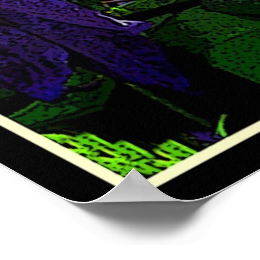 Lila Clematis Poster (Ecke)