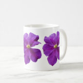 Lila Clematis-Tasse Kaffeetasse (VorderseiteRechts)