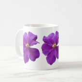 Lila Clematis-Tasse Kaffeetasse (Vorderseite Links)