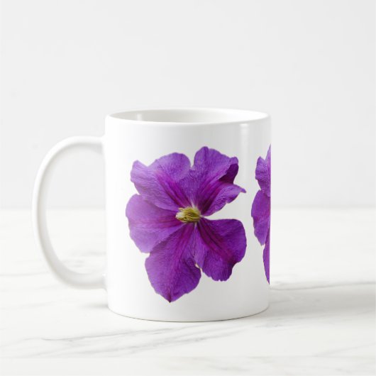 Lila Clematis-Tasse Kaffeetasse (Links)
