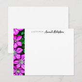 Lila Clematischer Farbflatter Mitteilungskarte (Vorne/Hinten)