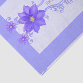 Lila Clematisches Geschenkpapier Seidenpapier (Ausschnitt)