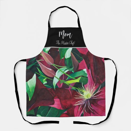 Lila Clematitis Mama, Mittel Schürze (Vorderseite)