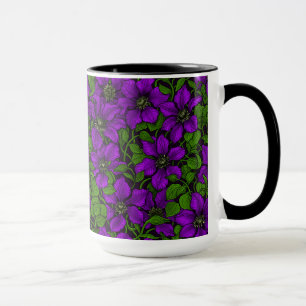 Lila Clematiweine Tasse