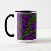 Lila Clematiweine Tasse (Links)