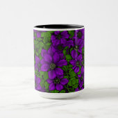 Lila Clematiweine Tasse (Zentrum)