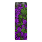 Lila Clematiweine Thermosbecher (Rückseite)