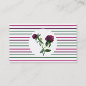 Lila Closing Blume Business Card Visitenkarte (Rückseite)