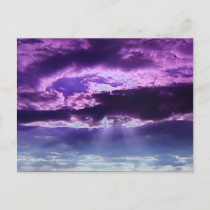 Lila Clouds Postkarte