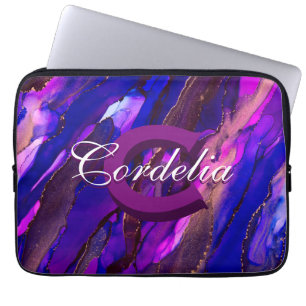 Lila Cloudscape Alkohol Tinte Laptopschutzhülle