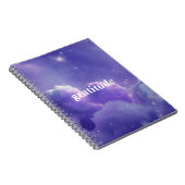 Lila Cloudy Ästhetik Dankensblatt Notizblock (Rechte Seite)