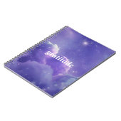 Lila Cloudy Ästhetik Dankensblatt Notizblock (Linke Seite)