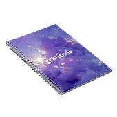 Lila Cloudy Ästhetik Dankensblatt Notizblock (Rechte Seite)