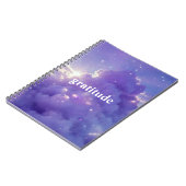 Lila Cloudy Ästhetik Dankensblatt Notizblock (Linke Seite)