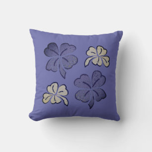 Lila Clover Kleeblatt Zeichnend Kissen