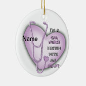 Lila CNA Nurse Keramikornament (Rechts)