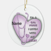 Lila CNA Nurse Keramikornament (Links)