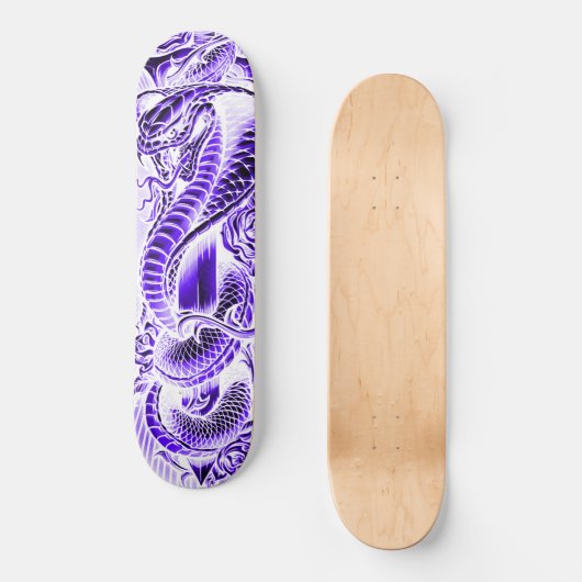 Lila Cobra Classic Skate Deck Skateboard (Vorderseite)