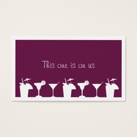 Lila Cocktail für Firmenveranstaltungen (Vorderseite)