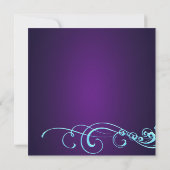 Lila Cocktail Time Junggeselinnen-Abschied Einladu Einladung (Rückseite)