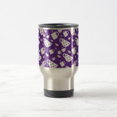 Lila Coffee Tasse Muster Travel Mug (Mittel)