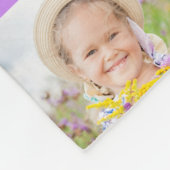 Lila Collage Foto Muster Fleece Blanken (Ecke)