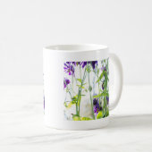 Lila Columbinen-Tasse Kaffeetasse (VorderseiteRechts)