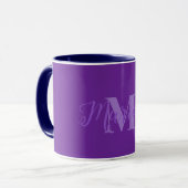 Lila Combo-Tasse für Monogramm Tasse (Vorderseite Links)
