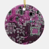 Lila Computergehäuse Keramik Ornament (Vorne)