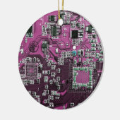 Lila Computergehäuse Keramik Ornament (Links)