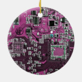 Lila Computergehäuse Keramik Ornament (Hinten)