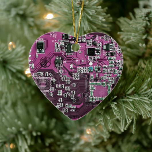 Lila Computergehäuse Keramik Ornament (Baum)