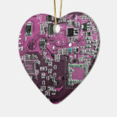 Lila Computergehäuse Keramik Ornament (Links)