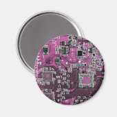 Lila Computergehäuse Magnet (Vorderseite/Rückseite)