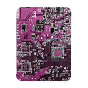 Lila Computergehäuse Magnet