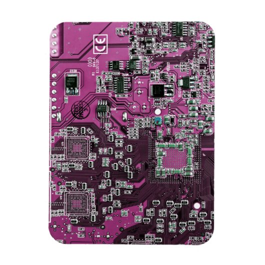 Lila Computergehäuse Magnet (Vertikal)