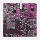 Lila Computergehäuse Ornament Aus Glas (Rückseite)