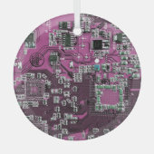Lila Computergehäuse Ornament Aus Glas (Vorderseite)