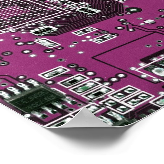 Lila Computergehäuse Poster (Ecke)