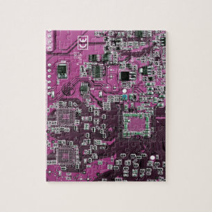 Lila Computergehäuse Puzzle