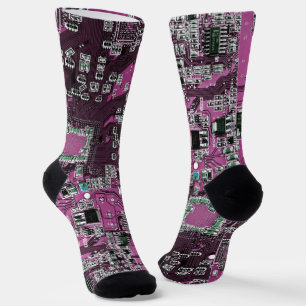 Lila Computergehäuse Socken